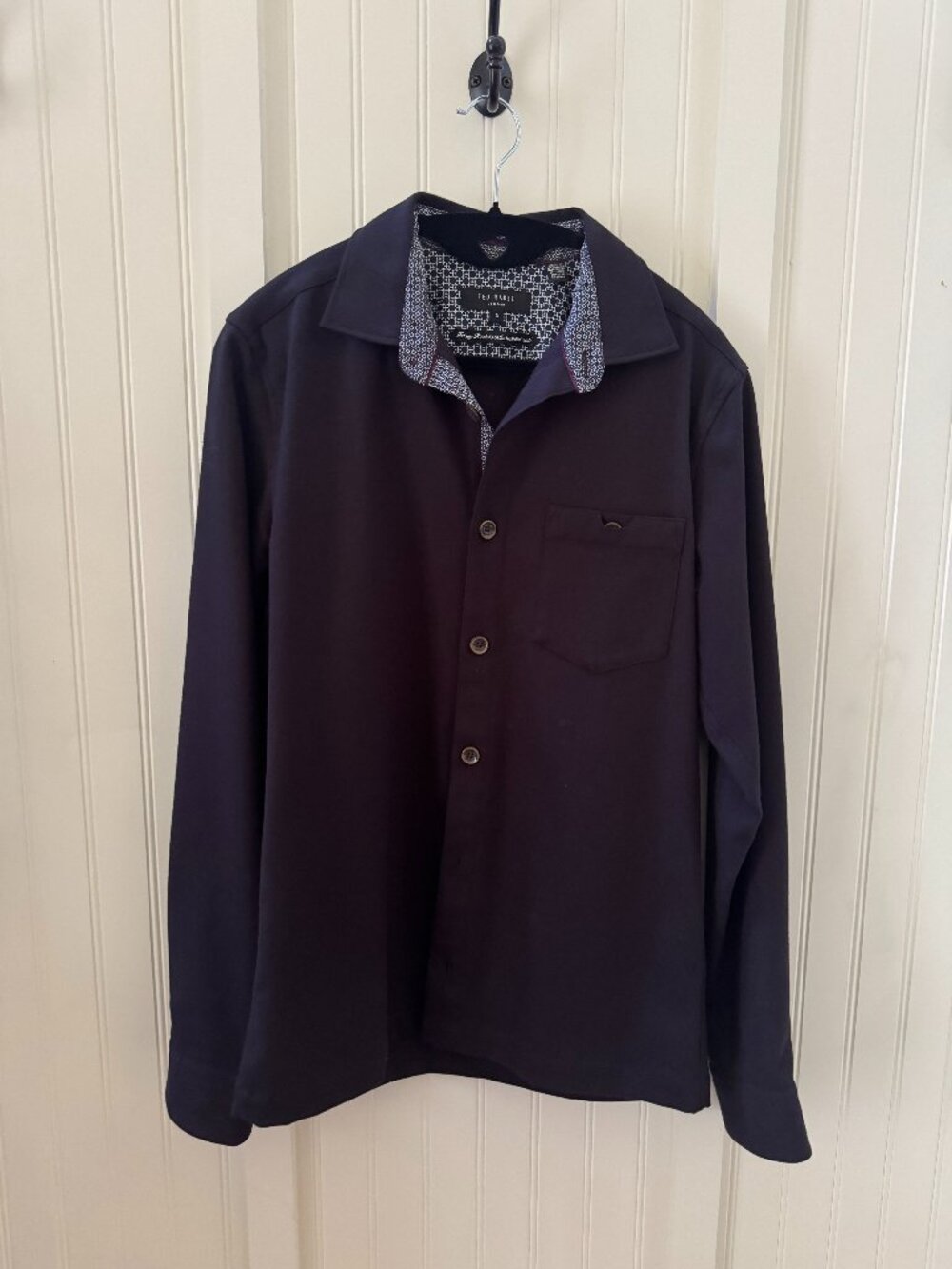Ted Baker London Navy Purple Button Shirt Size 2